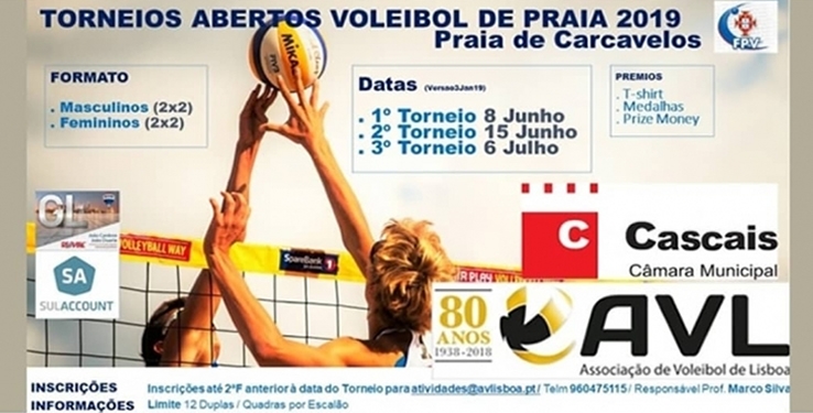 1° Torneio Aberto de Voleibol de Praia neste sábado