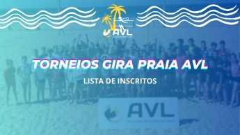 Duplas inscritas Torneio Gira Praia AVL - 25 de junho
