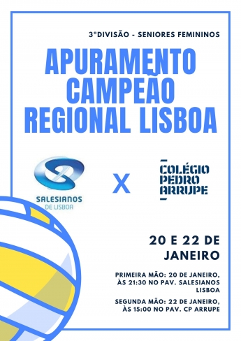 APURAMENTO CAMPEÃO REGIONAL LISBOA - SENIORES FEMININOS 3ªDIVISÃO